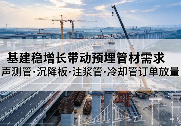 左云基建稳增长带动预埋监测管材需求，声测管、沉降板、注浆管订单持续放量